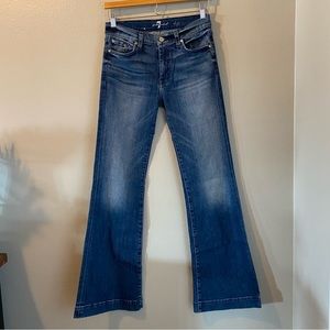 7 For All Mankind Dojo Jeans Dark Wash Mid Rise Size 27